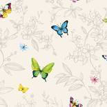 Adawall Anka 1606-2 Butterfly and Flowers Behang - L 15,6m x B 1,06m