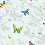 Adawall Anka 1606-3 Butterfly and Flowers Behang - L 15,6m x B 1,06m
