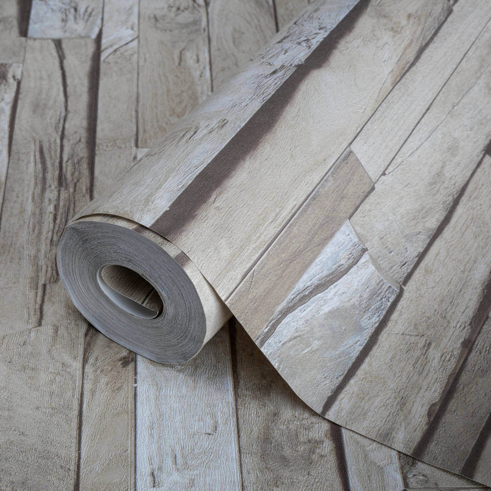 Adawall Anka 1612-1 Volumetric Wooden Tiles Behang - L 15,6m x B 1,06m