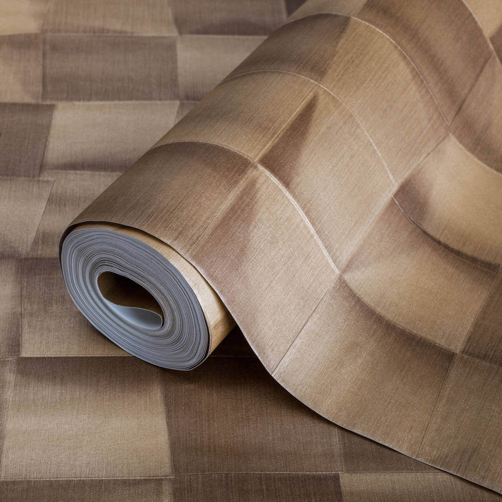 Adawall Anka 1615-2 Satinated Wood Tiles 3D Behang - L 15,6m x B 1,06m
