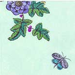 Behang Little Greene Archive Trails Darwin 1760 Azure