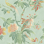 Behang Little Greene Archive Trails Paradise Aquamarine