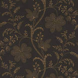 Behang Little Greene London Wallpapers V Bedford Sq Ebony Gold