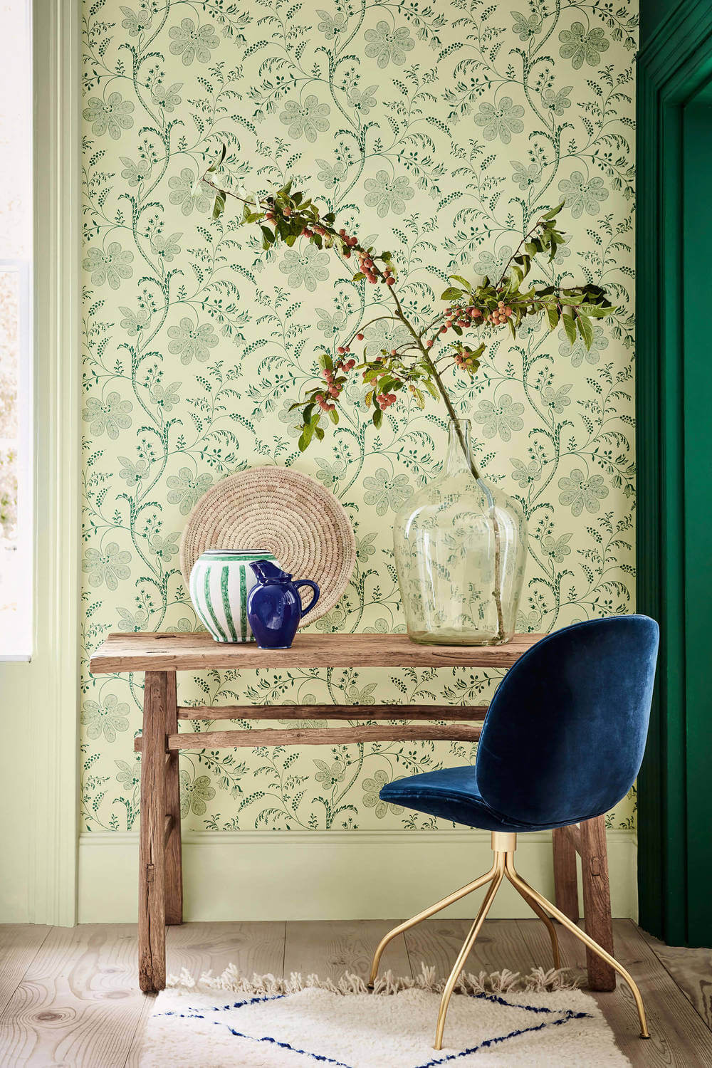 Behang Little Greene London Wallpapers V Bedford Square Acorn