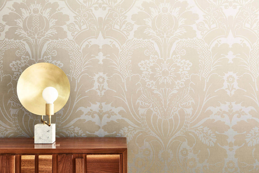 Behang Little Greene London Wallpapers V St James Park Suede Fade