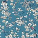 Behang Little Greene National Trust Papers II Massingberd Blossom Deep Blue