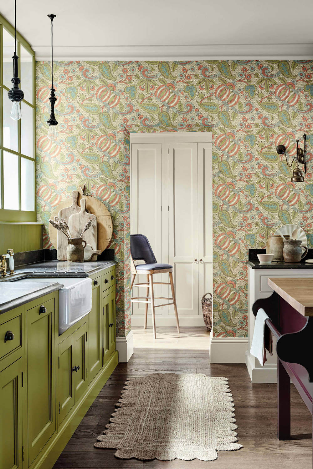 Behang Little Greene National Trust Papers Pomegranate Bazaar