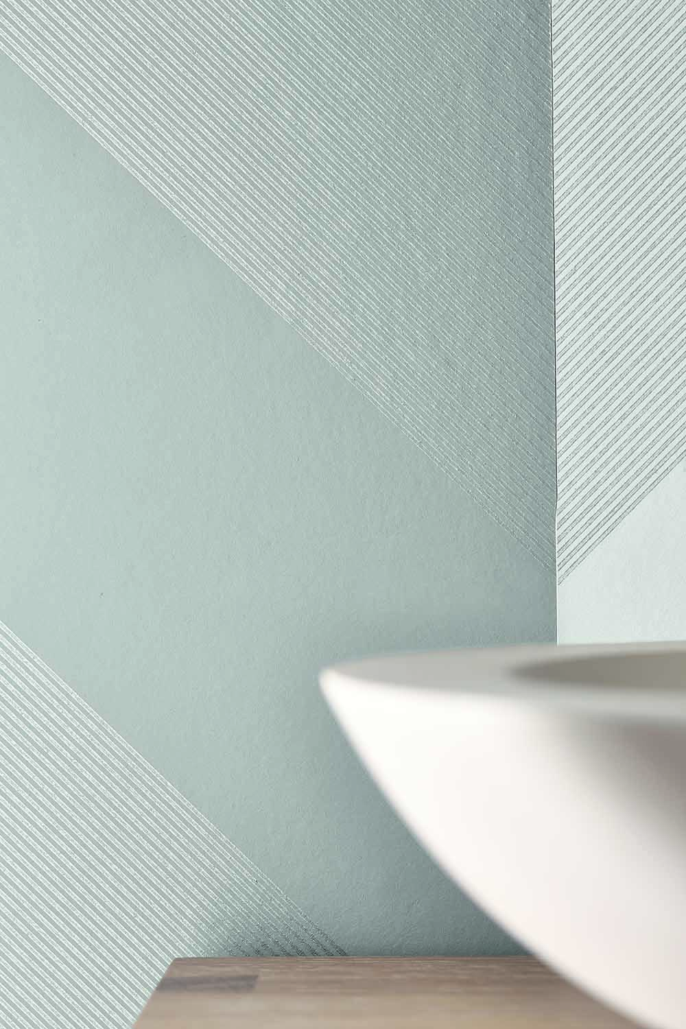 Behang Little Greene Painted Papers Elephant Stripe 1850 Bright White