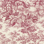 Behang Little Greene Révolution Papers Stag Toile 1895 Burgundy