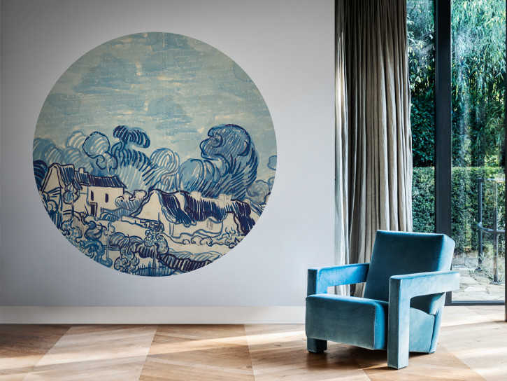 BN Walls Circles | Landscape with Houses by Van Gogh 300332 Behangcirkel