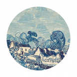 BN Walls Circles | Landscape with Houses by Van Gogh 300332 Behangcirkel