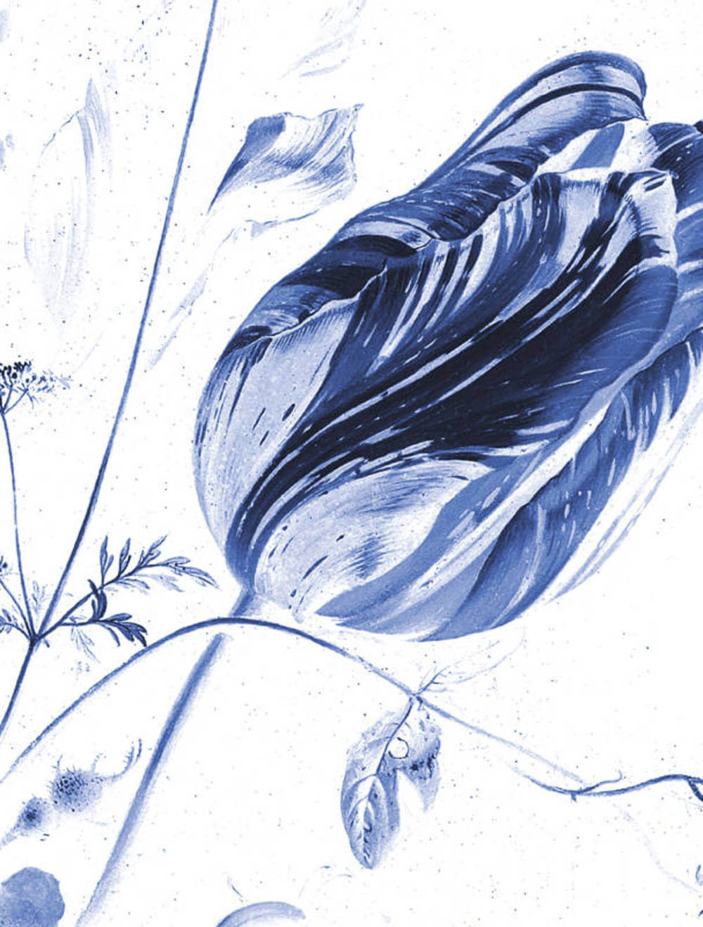 KEK Amsterdam Royal Blue Flowers BP-044 Behang XL