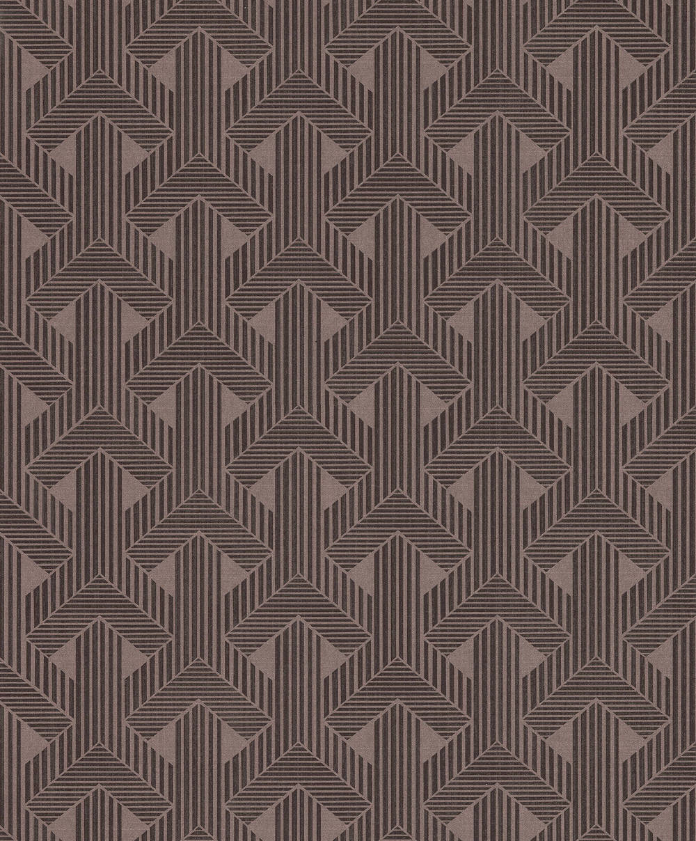 Khroma by Masureel Gatsby GAT009 Deco Marron Behang - BehangSite.com