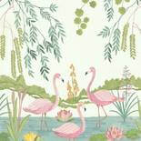Komar Into Adventure Flamingo IAX4-0044 Behang