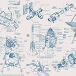 Komar Into Adventure Spacecraft Architecture IAX8-0016 Behang